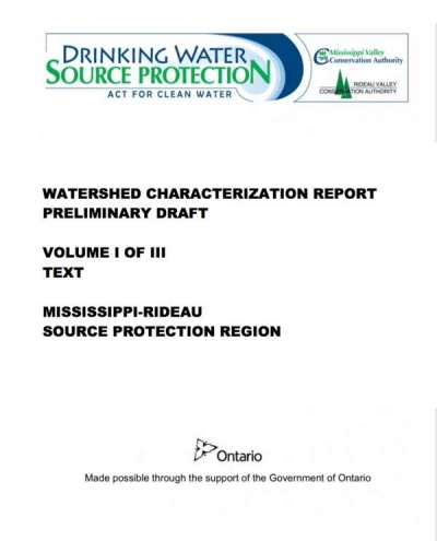 Mississippi-Rideau Source Water Protection - Watershed Characterization ...